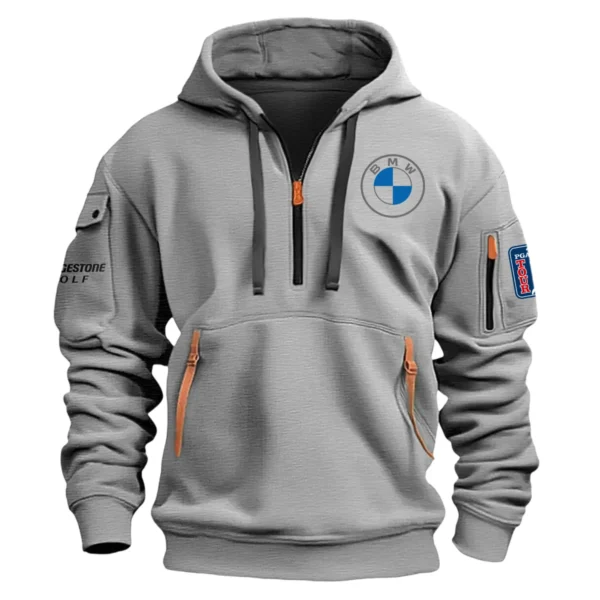 Bridgestone Golf BMW PGA Championship Exclusive Logo Fashion Hoodie Half Zipper HOBMW191224A01BRHHZ - Gray