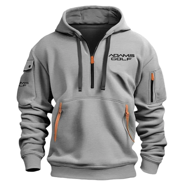 Adams Golf Brand Exclusive Logo Fashion Hoodie Half Zipper HOBRA121124A01AGHHZ - Gray