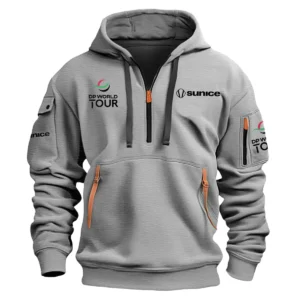 Special Release Sunice Golf DP World Tour Exclusive Logo Fashion Hoodie Half Zipper HODP141124A01SUNHHZ - Gray