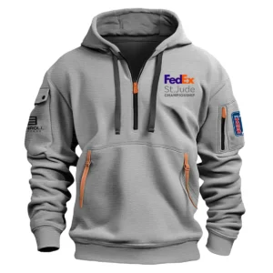 Evnroll Putters FedEx St. Jude Championship Exclusive Logo Fashion Hoodie Half Zipper HOFED191224A01EPHHZ - Gray