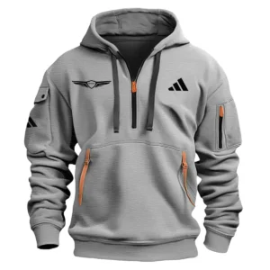 Adidas Genesis Invitational Exclusive Logo Fashion Hoodie Half Zipper HOGEN221124A01ADHHZ - Gray