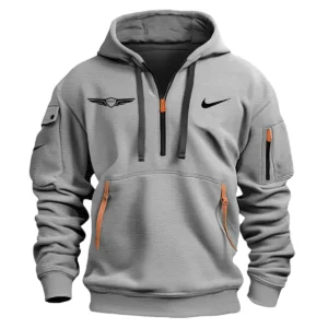 Nike Genesis Invitational Exclusive Logo Fashion Hoodie Half Zipper HOGEN221124A01NKHHZ - Gray