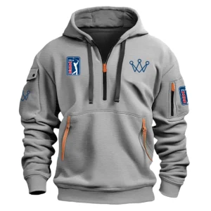 Special Release Arccos Golf PGA Tour Champions Exclusive Logo Fashion Hoodie Half Zipper HOPGA041124A1ARHHZ - Gray