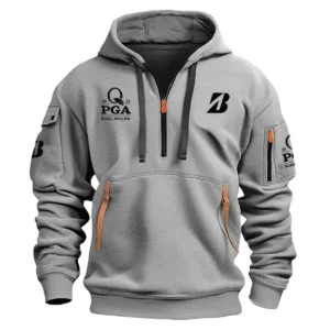 Special Release Bridgestone Golf 2025 PGA Championship Hoodie Half Zipper HOPGA191124A01BR - Gray