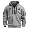 Adidas PGA Tour Champions Exclusive Logo Fashion Hoodie Half Zipper HOPGA261124A01ADHHZ - Khaki