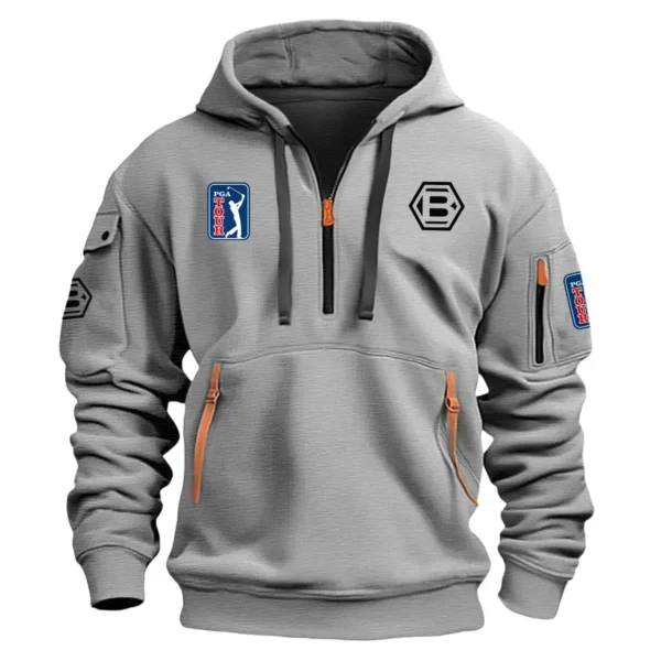 Bettinardi Golf PGA Tour Champions Exclusive Logo Fashion Hoodie Half Zipper HOPGA261124A01BGHHZ - Gray