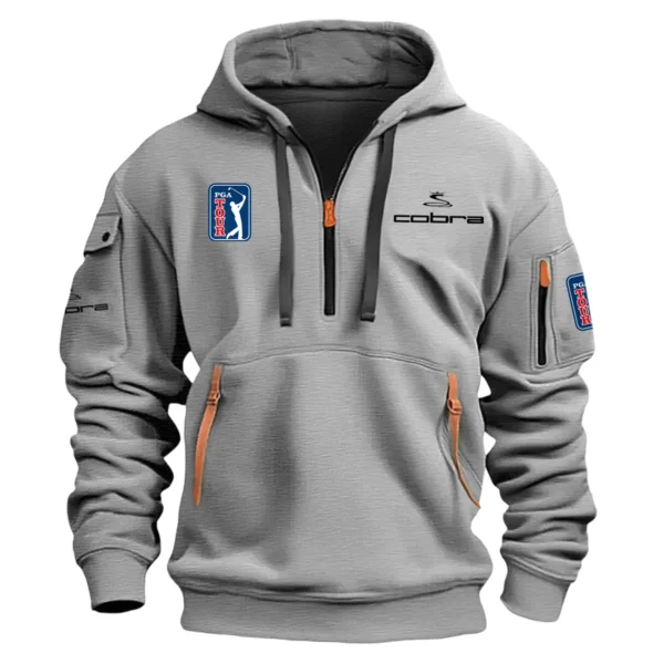 Cobra Golf PGA Tour Champions Exclusive Logo Fashion Hoodie Half Zipper HOPGA261124A01CBHHZ - Gray