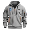 Nike PGA Tour Champions Exclusive Logo Fashion Hoodie Half Zipper HOPGA261124A01NKHHZ - Black