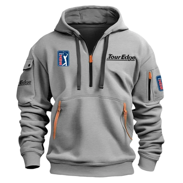 Tour Edge PGA Tour Champions Exclusive Logo Fashion Hoodie Half Zipper HOPGA261124A01TEHHZ - Gray