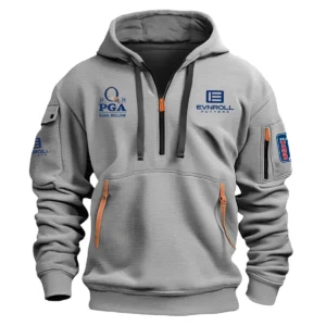 Special Release Evnroll Putters 2025 PGA Championship Exclusive Logo Fashion Hoodie Half Zipper HOPGC041124A1EPHHZ - Gray