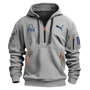 Special Release PUMA Golf 2025 PGA Championship Exclusive Logo Fashion Hoodie Half Zipper HOPGC041124A1PUMHHZ - Gray