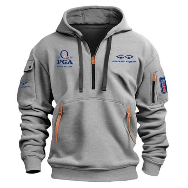 Special Release Snake Eyes 2025 PGA Championship Exclusive Logo Fashion Hoodie Half Zipper HOPGC041124A1SEHHZ - Gray