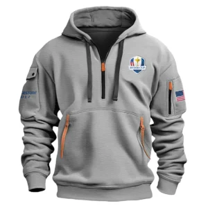 Bridgestone Golf Ryder Cup Exclusive Logo Fashion Hoodie Half Zipper HORC171224A01BRHHZ - Gray