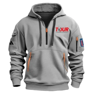 Adidas TOUR Championship Exclusive Logo Fashion Hoodie Half Zipper HOTC171224A01ADHHZ - Gray