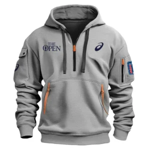 Special Release Asics The Open Championship Exclusive Logo Fashion Hoodie Half Zipper HOTOP041124A1ASHHZ - Gray