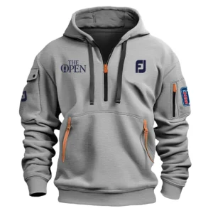 Special Release FootJoy The Open Championship Exclusive Logo Fashion Hoodie Half Zipper HOTOP041124A1FJHHZ - Gray