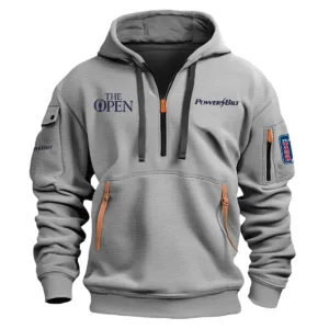 Special Release PowerBilt The Open Championship Exclusive Logo Fashion Hoodie Half Zipper HOTOP041124A1PBHHZ - Gray