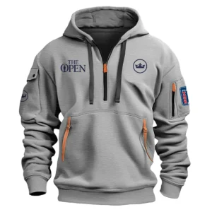 Special Release Peter Millar The Open Championship Exclusive Logo Fashion Hoodie Half Zipper HOTOP041124A1PMHHZ - Gray