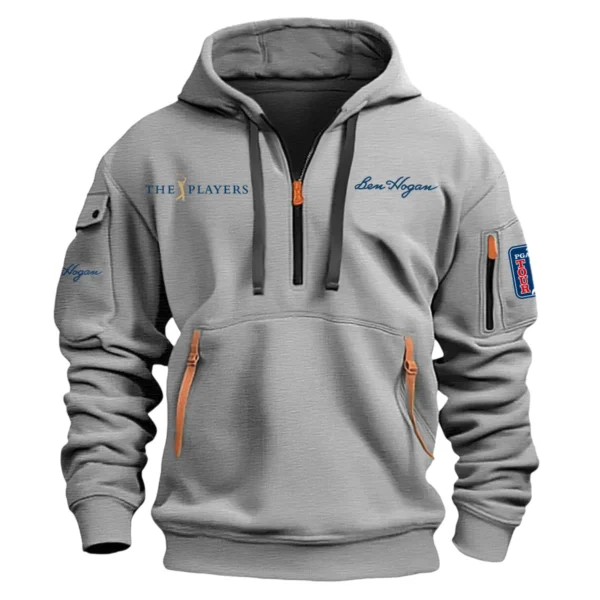 Ben Hogan The Players Championship Exclusive Logo Fashion Hoodie Half Zipper HOTPS101224A01BHHHZ - Gray