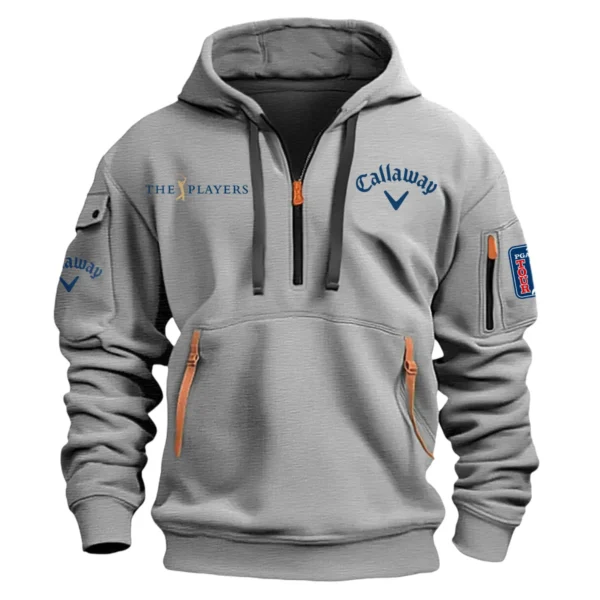 Callaway The Players Championship Exclusive Logo Fashion Hoodie Half Zipper HOTPS101224A01CLWHHZ - Gray