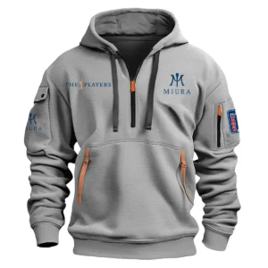 Miura Golf The Players Championship Exclusive Logo Fashion Hoodie Half Zipper HOTPS101224A01MGHHZ - Gray