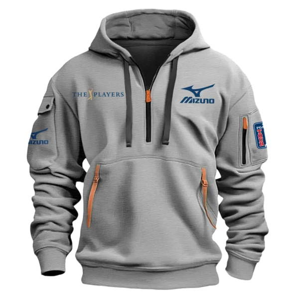 Mizuno The Players Championship Exclusive Logo Fashion Hoodie Half Zipper HOTPS101224A01MIZHHZ - Gray