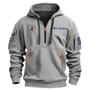 Special Release Columbia 125th U.S. Open Exclusive Logo Fashion Hoodie Half Zipper HOUSG041124A1COLHHZ - Gray