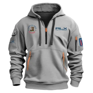 Special Release Ralph Lauren RLX 125th U.S. Open Exclusive Logo Fashion Hoodie Half Zipper HOUSG041124A1RLXHHZ - Gray