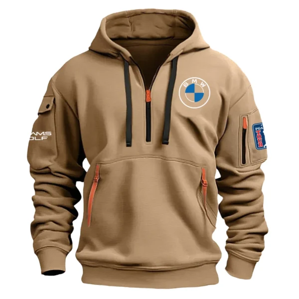 Adams Golf BMW PGA Championship Exclusive Logo Fashion Hoodie Half Zipper HOBMW191224A01AGHHZ - Khaki