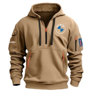 PowerBilt BMW PGA Championship Exclusive Logo Fashion Hoodie Half Zipper HOBMW191224A01PBHHZ - Khaki