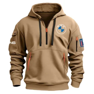 Ping BMW PGA Championship Exclusive Logo Fashion Hoodie Half Zipper HOBMW191224A01PIHHZ - Khaki