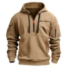 Ben Hogan Brand Exclusive Logo Fashion Hoodie Half Zipper HOBRA121124A01BHHHZ - Gray