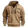 More Golf Brand Exclusive Logo Fashion Hoodie Half Zipper HOBRA121124A01MORHHZ - Gray