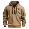 Under Armour Brand Exclusive Logo Fashion Hoodie Half Zipper HOBRA121124A01UAHHZ - Gray