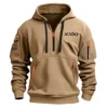 XXIO Brand Exclusive Logo Fashion Hoodie Half Zipper HOBRA121124A01XXHHZ - Gray