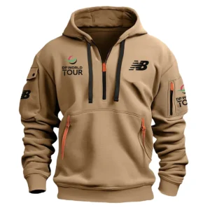 Special Release New Balance DP World Tour Exclusive Logo Fashion Hoodie Half Zipper HODP141124A01NBHHZ - Khaki