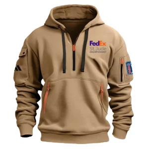 Adidas FedEx St. Jude Championship Exclusive Logo Fashion Hoodie Half Zipper HOFED191224A01ADHHZ - Khaki