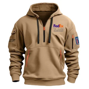 Adams Golf FedEx St. Jude Championship Exclusive Logo Fashion Hoodie Half Zipper HOFED191224A01AGHHZ - Khaki