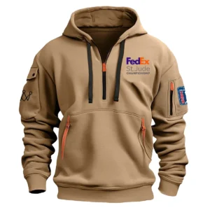 Arccos Golf FedEx St. Jude Championship Exclusive Logo Fashion Hoodie Half Zipper HOFED191224A01ARHHZ - Khaki