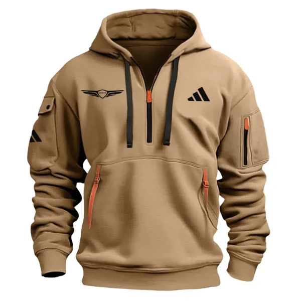 Adidas Genesis Invitational Exclusive Logo Fashion Hoodie Half Zipper HOGEN221124A01ADHHZ - Khaki