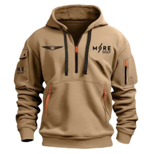 More Golf Genesis Invitational Exclusive Logo Fashion Hoodie Half Zipper HOGEN221124A01MGHHZ - Khaki