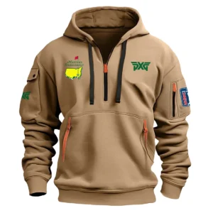 Special Release PXG Golf Masters Tournament Exclusive Logo Fashion Hoodie Half Zipper HOMT041124A1PXGHHZ - Khaki