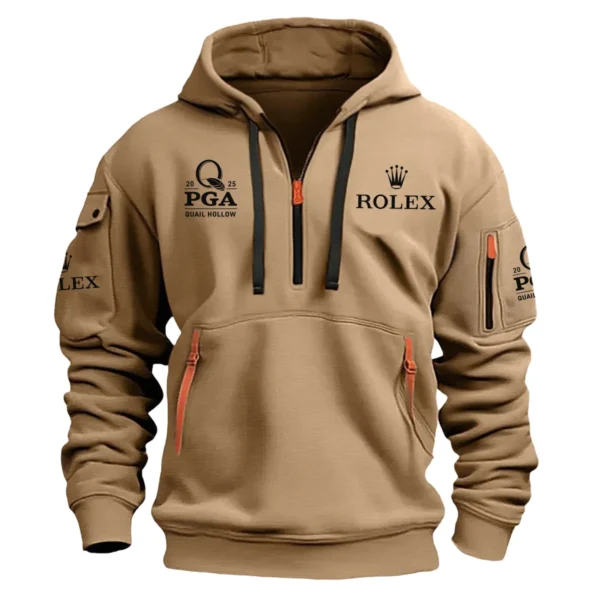 Special Release Rolex 2025 PGA Championship Hoodie Half Zipper HOPGA191124A01ROX - Khaki