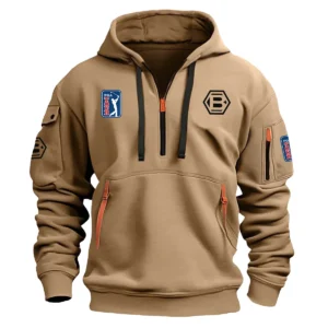 Bettinardi Golf PGA Tour Champions Exclusive Logo Fashion Hoodie Half Zipper HOPGA261124A01BGHHZ - Khaki