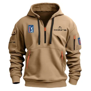 Cobra Golf PGA Tour Champions Exclusive Logo Fashion Hoodie Half Zipper HOPGA261124A01CBHHZ - Khaki