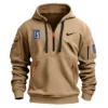 Nike PGA Tour Champions Exclusive Logo Fashion Hoodie Half Zipper HOPGA261124A01NKHHZ - Gray