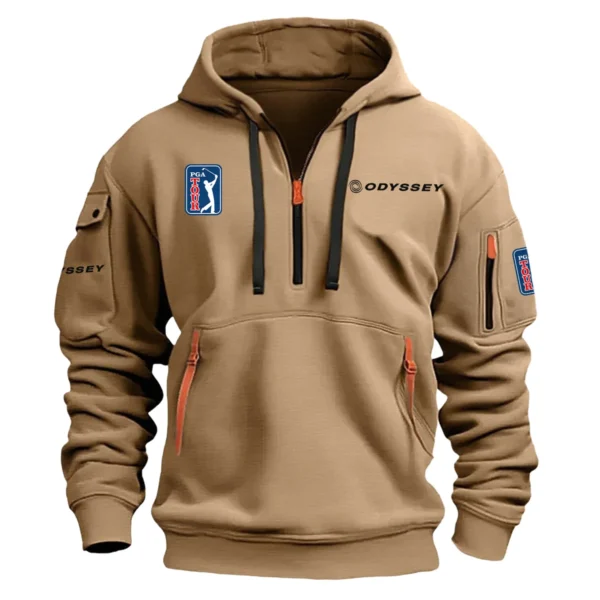 Odyssey PGA Tour Champions Exclusive Logo Fashion Hoodie Half Zipper HOPGA261124A01ODHHZ - Khaki