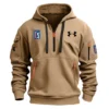 Under Armour PGA Tour Champions Exclusive Logo Fashion Hoodie Half Zipper HOPGA261124A01UAHHZ - Gray