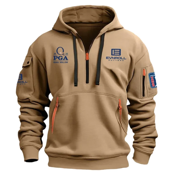 Special Release Evnroll Putters 2025 PGA Championship Exclusive Logo Fashion Hoodie Half Zipper HOPGC041124A1EPHHZ - Khaki