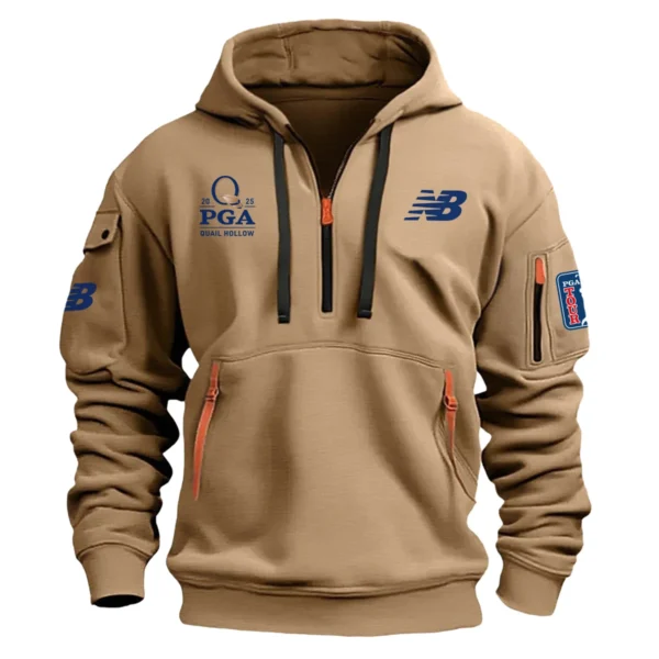 Special Release New Balance 2025 PGA Championship Exclusive Logo Fashion Hoodie Half Zipper HOPGC041124A1NBHHZ - Khaki